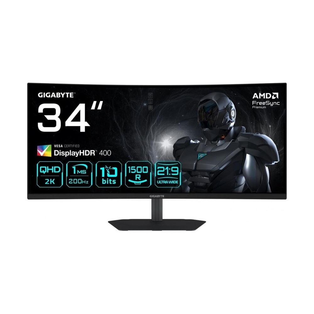 Gigabyte G34WQC2 34" UWQHD Curved Gaming VA 200Hz 1ms DisplayPort HDMI
