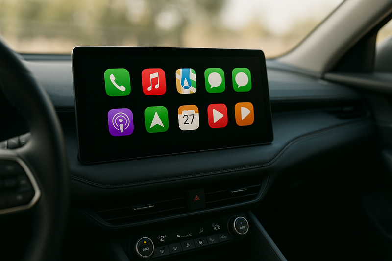 Tableau de bord de voiture avec interface CarPlay Ultra moderne