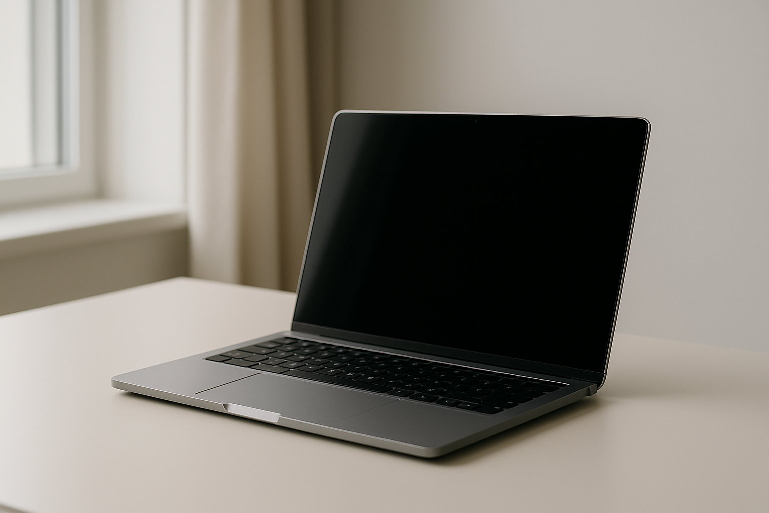 Un MacBook moderne sur un bureau épuré, représentant le nouveau macOS 27
