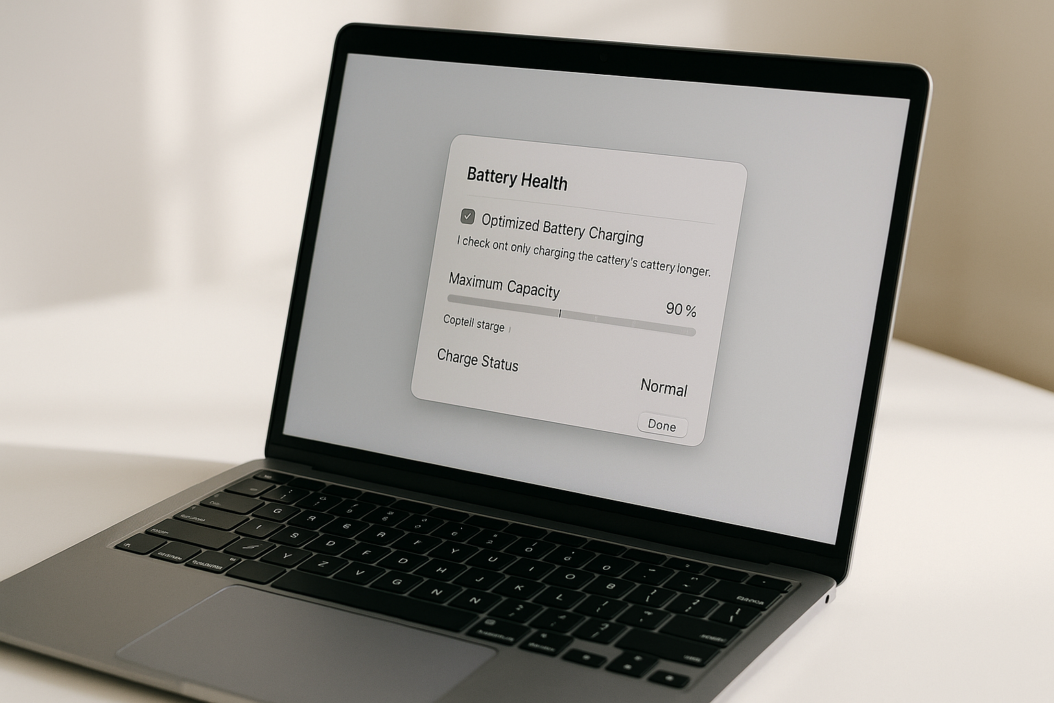 Vérification de la santé de la batterie d'un MacBook d'occasion