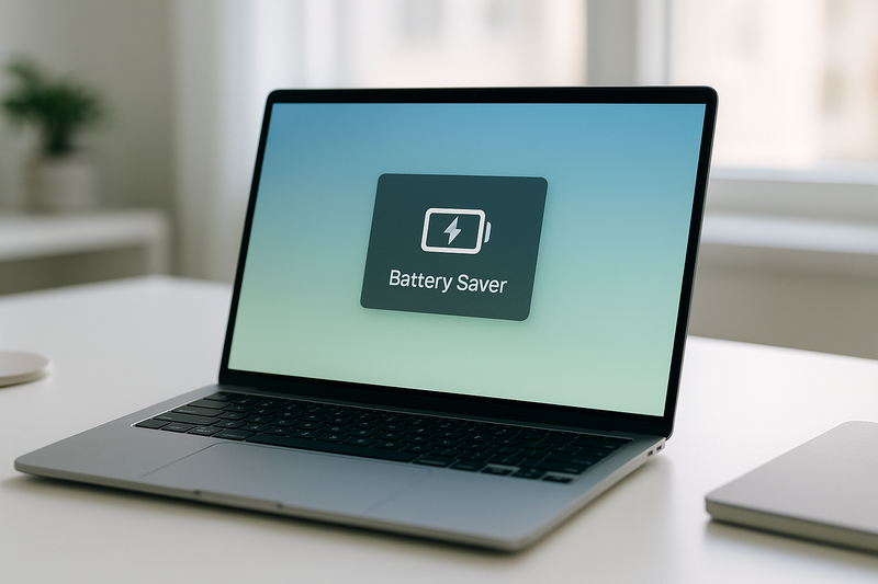 MacBook sur un bureau propre, illustrant des conseils pour préserver l'autonomie