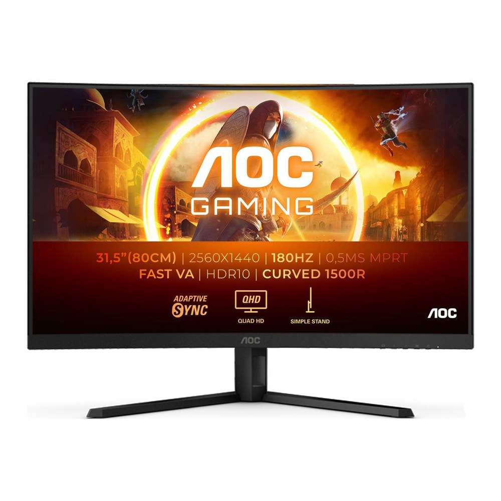 AOC Gaming CQ32G4VE 32" G4 Series WQHD Curved Gaming Moniteur 2560x1440 HDMI DP