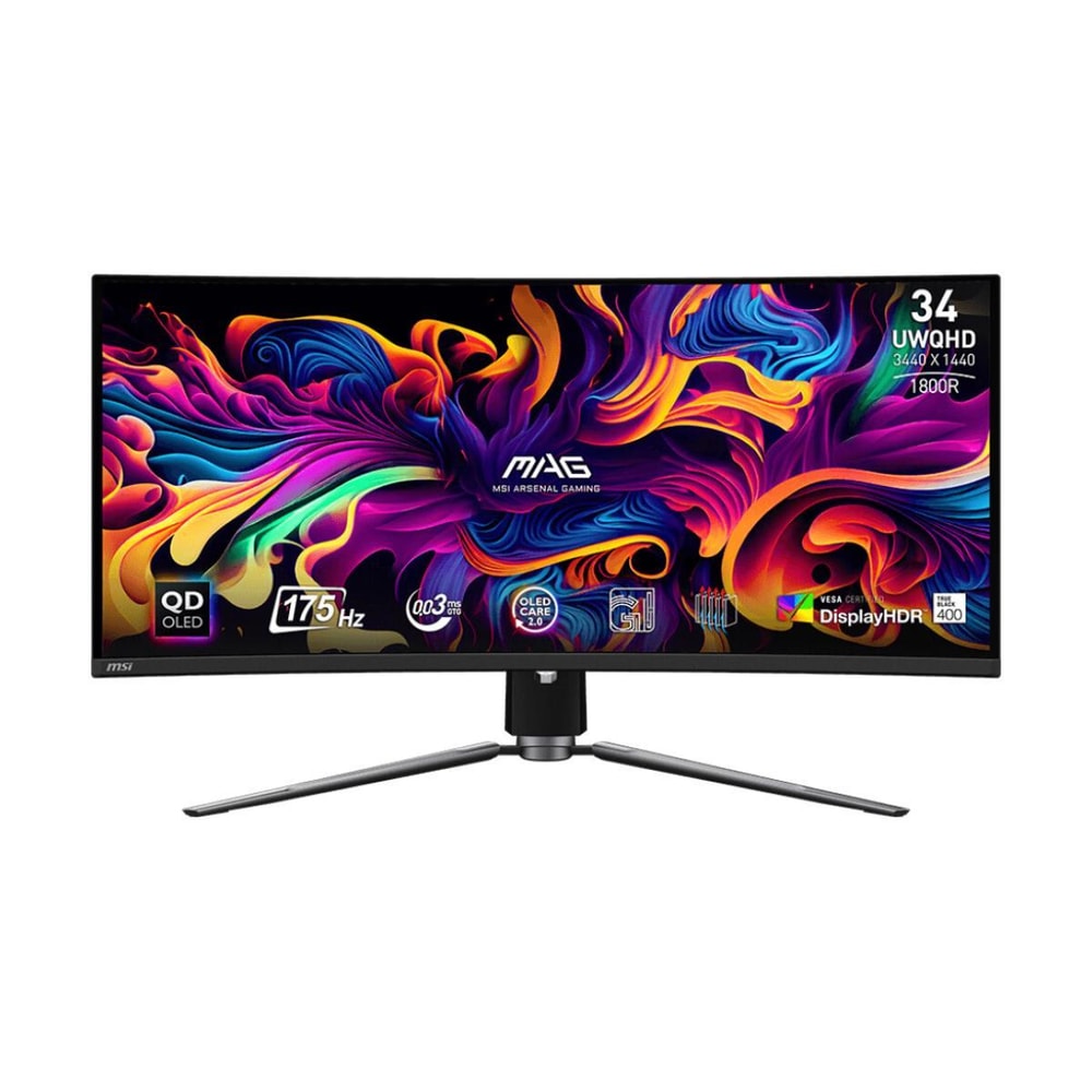 MSI MAG 341CQPDE QD-OLED 34 " UWQHD Curved 175Hz 0,1ms HDMI DisplayPort USB-C