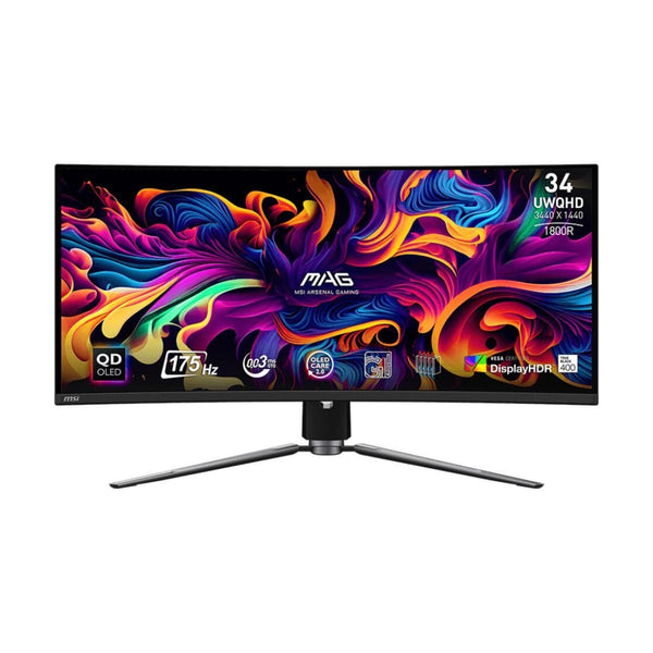 MSI MAG 341CQPDE QD-OLED 34 " UWQHD Curved 175Hz 0,1ms HDMI DisplayPort USB-C