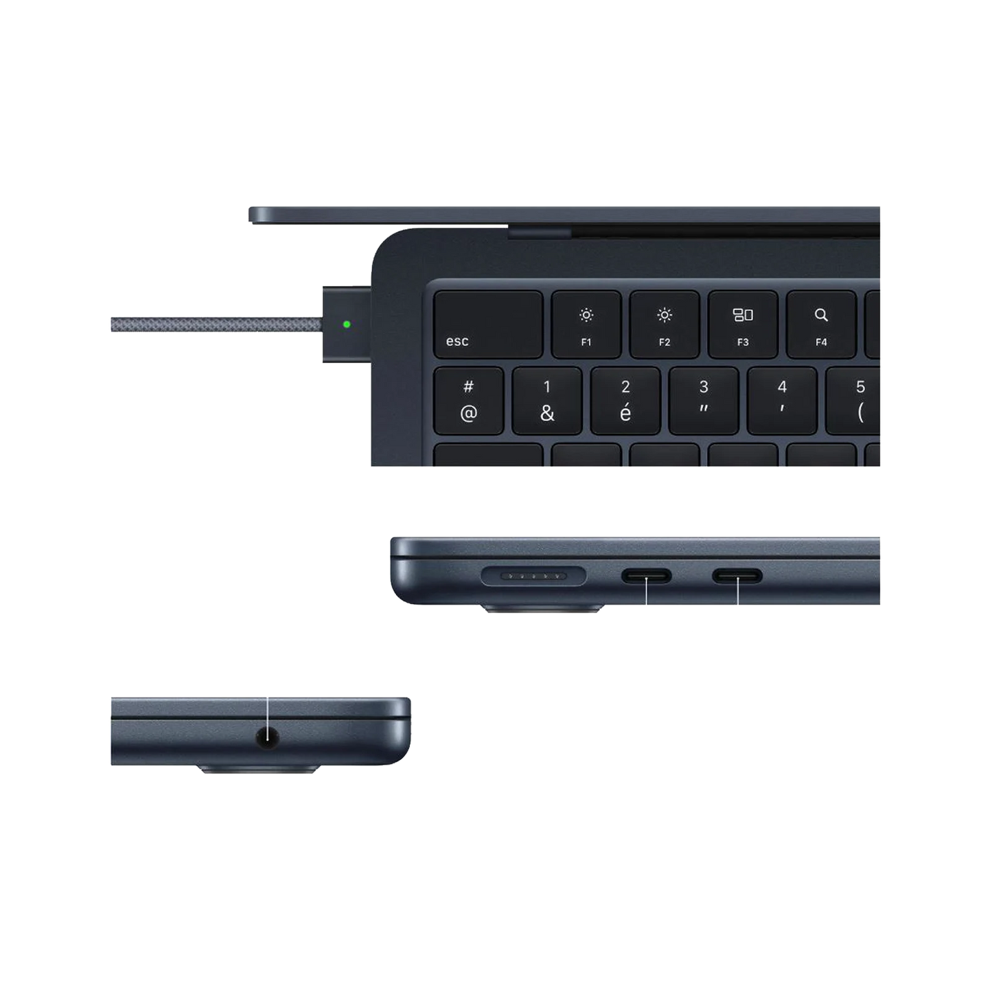 MacBook Air 15" (2023) - M2 - Bleu Minuit - AZERTY - Français