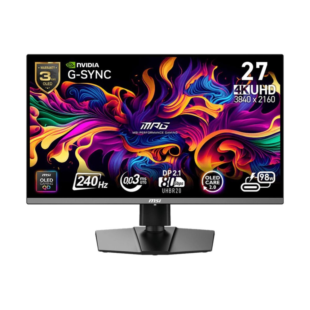 MSI MPG 272URXDE OLED 27" 4K 240Hz 0,03ms HDMI DisplayPort USB-C