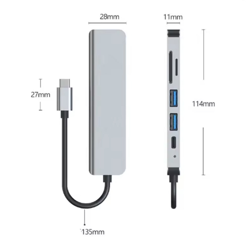 HUB USB-C 6 en 1